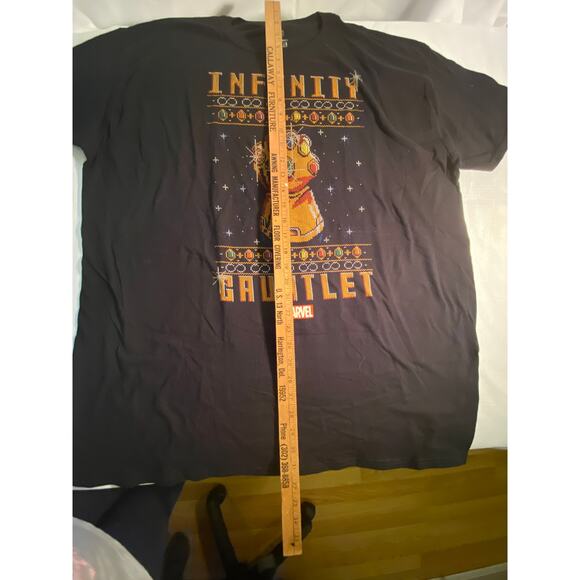 Funko Pop! Tees, Marvel, 2XL, Infinity Gauntlet Holiday theme T-Shirt, Black - Picture 7 of 10